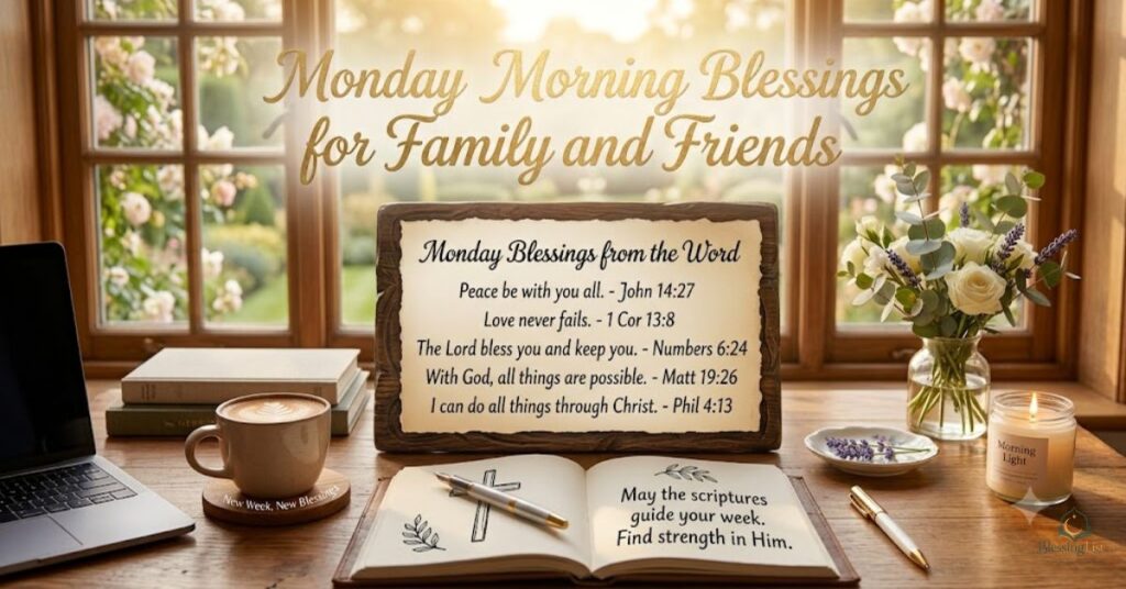 religious and christian monday blessings with bible verses