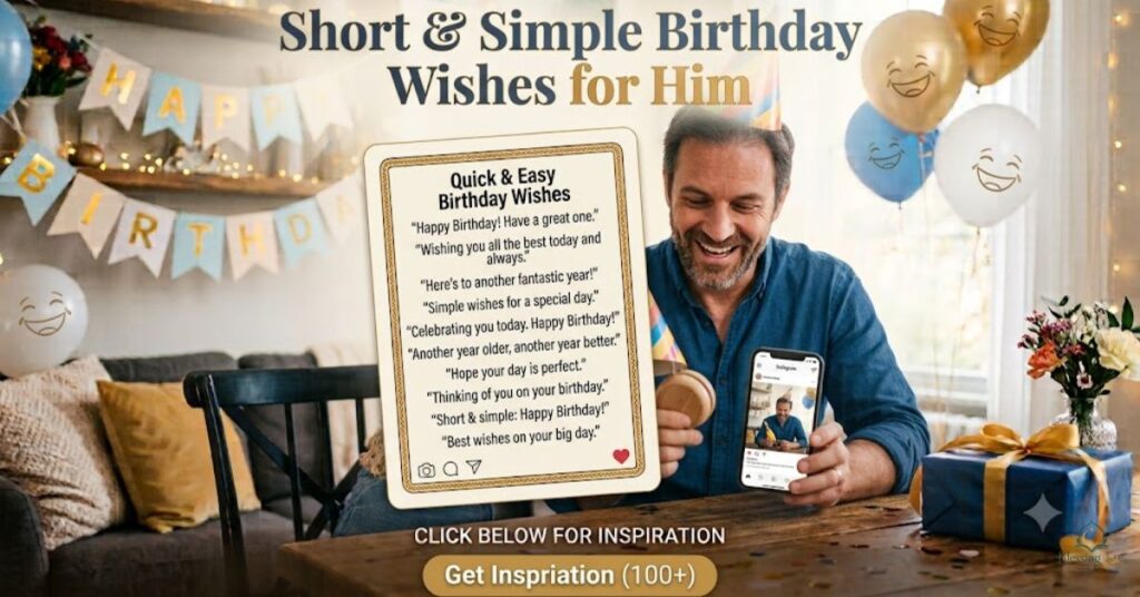 short and simple birthday wishes for him