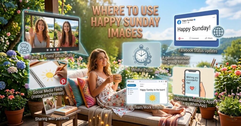 where to use happy sunday images