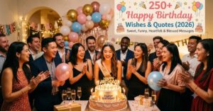 250+ Happy Birthday Wishes & Quotes (2026): Sweet, Funny, Heartfelt & Blessed Messages